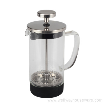 Borosilicate Glass French Press With Plastic Outer Base